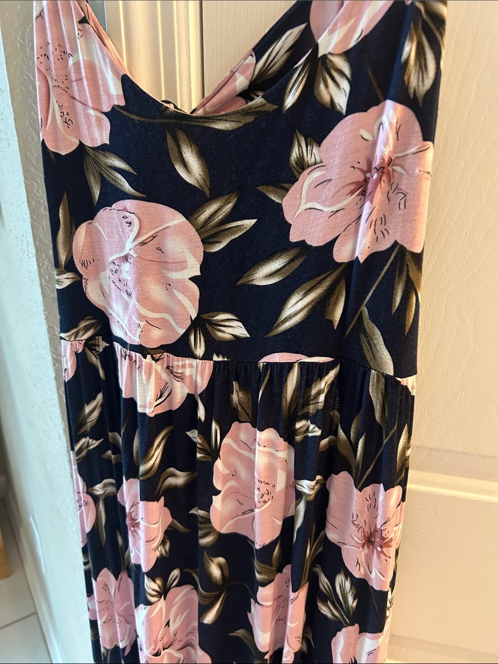 VENUS Black Maxi Dress with Pink Floral Print - Picture 5 of 5